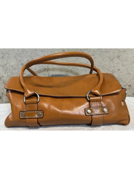 Michael Kors Handbags - Michael Kors Vintage Astor Cognac Brown Leather Satchel Belted Handbag Purse Y2K
